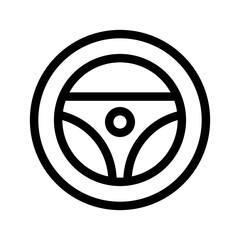 Steering Wheel Icon Vector Symbol Design Illustration