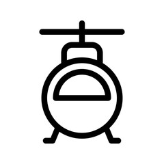 Helicopter Icon Vector Symbol Design Illustration