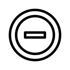 Minus Icon Vector Symbol Design Illustration