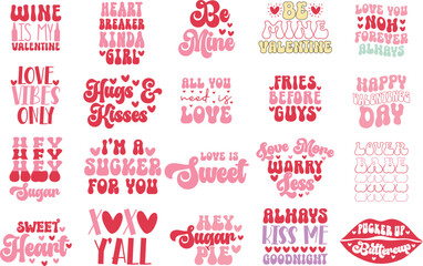 Valentine's Day Retro SVG Bundle
