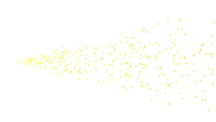 魔法の粉（黄色）のパーティクルのイラスト
