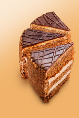 Chocolate cake. Fresh delicious dessert.