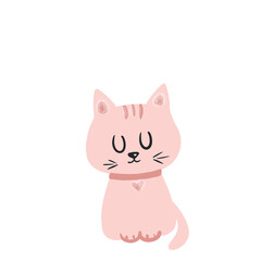 Cartoon pink cat