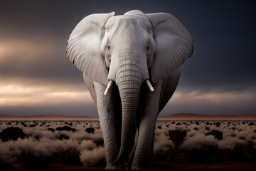 Fototapeta na wymiar Wild african animals. Post-processed digital AI art