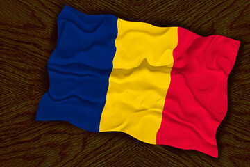 National flag of Chad. Background  with flag of Chad.