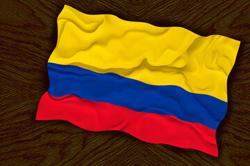 Obraz premium National flag of Colombia. Background with flag of Colombia