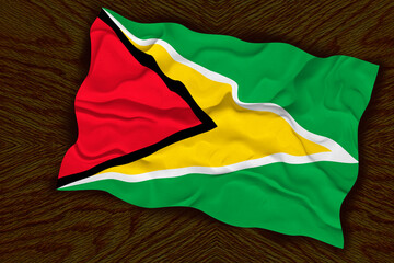 National flag of Guyana. Background  with flag  of Guyana.