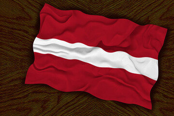 National Flag of Latvia. Background  with flag  of Latvia