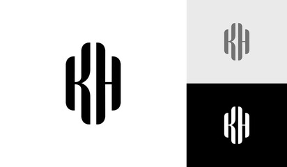 Letter KH or initial KH monogram logo design vector for fashion company