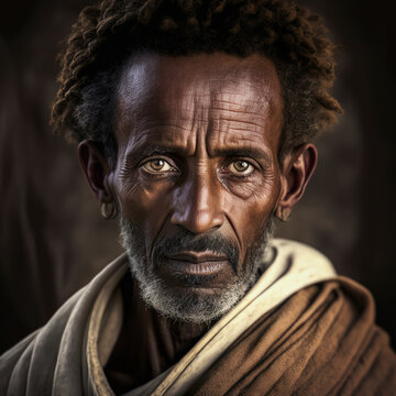 Ethiopian Man Portrait-Working Man Portrait-Generative AI