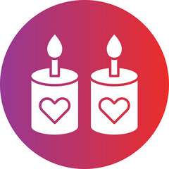 Wedding Candle Icon Style