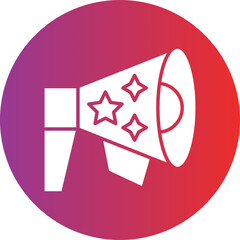 New Year Megaphone Icon Style