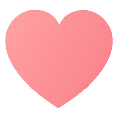 Valentine's Day symbol pink heart on a white background