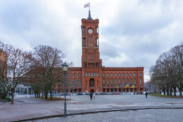 The Rotes Rathaus is the town hall of Berlin, Germany
