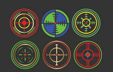 Crosshair Vector, Reticle, Target, Gun target Vector