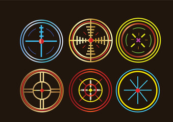 Crosshair Vector, Reticle, Target, Gun target, Crosshair target Vector