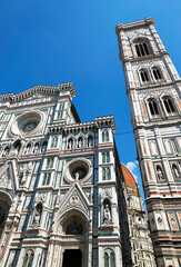 Fototapeta premium View on the city cathedral of Siena on a sunny day