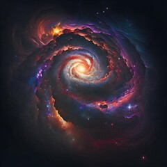 Galaxy in space. Generative AI