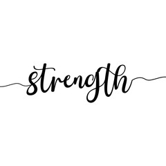 Strength PNG, Strength with tails, text PNG, word PNG, motivational PNG, Christian PNG, inspirational