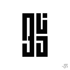 Om Hindu holy sign on white background.