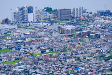 2022年夏　滋賀県大津市の街並み　開発されるマンション