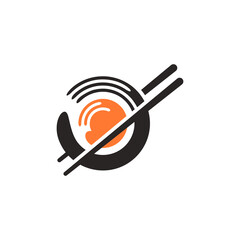 Sushi logo japanese food restaurant design inspiration template. Simple logo style