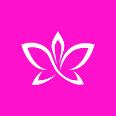 Butterfly and Lotus combination logo for beauty salon and business. beauty logo design template