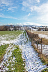 Fototapeta na wymiar Winter landscape in Wales.
