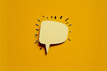 Empty text box on a yellow background. Copyspace