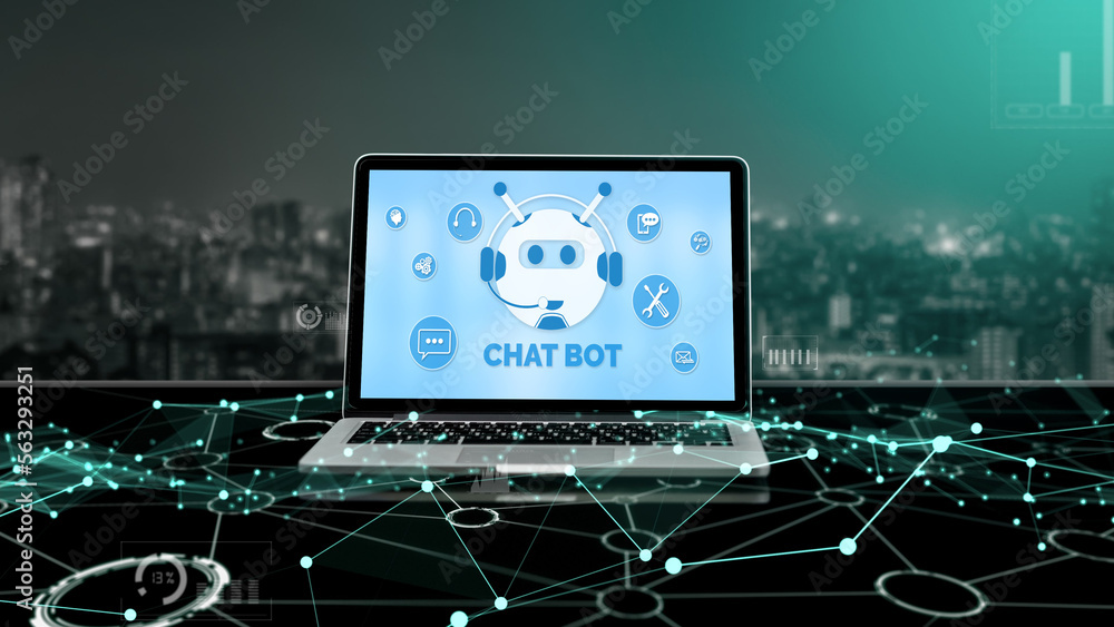 Aufkleber chatbot software application for modish online business that automatically reply to customer questio