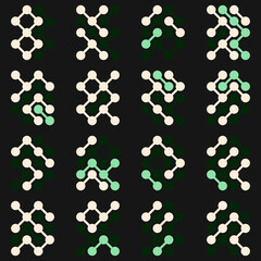 Asemic Glyph writing hieroglyph imitation abstract illustration