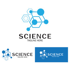 Molecule symbol logo template vector illustration,Neuron logo or nerve cell logo design 