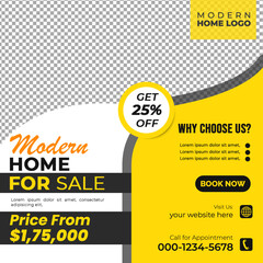 Real estate social media post bundle design, modern Real Estate social media post Template, Real estate social media post web banner template design	