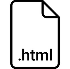 HTML extension file type icon