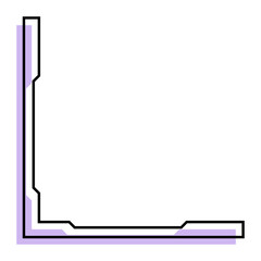 pastel bold corner edge
