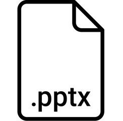 PPTX extension file type icon