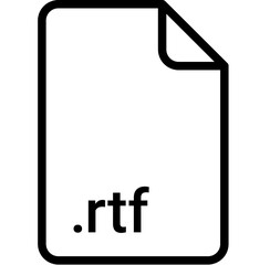 RTF extension file type icon