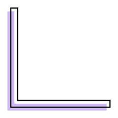 Obraz premium pastel bold corner edge 