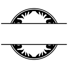 art circle monogram frame
