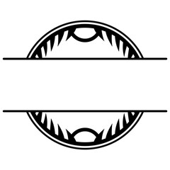 art circle monogram frame
