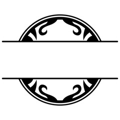 art circle monogram frame
