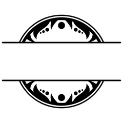 art circle monogram frame
