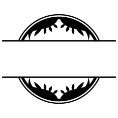 Obraz premium art circle monogram frame 