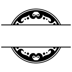 art circle monogram frame
