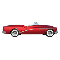 Fototapeta na wymiar convertible sport car city tourism luxury transport 1 1950s - lateral view png