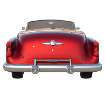 convertible sport car city tourism luxury transport 1 1950s - back view png