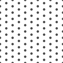 Square seamless background pattern from geometric shapes. The pattern is evenly filled with black optic cable symbols. Vector illustration on white background