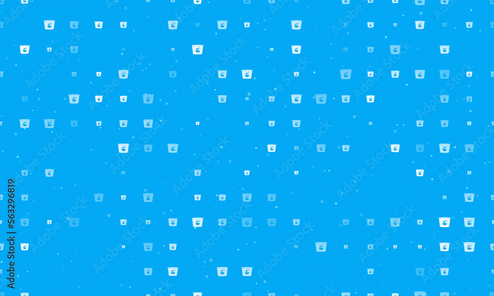 Aufkleber seamless background pattern of evenly spaced white instant noodles symbols of different sizes and op