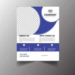 Corporate business cover and back page a4 flyer design template for print. Brochure design, cover modern layout, annual report, poster, flyer in A4.