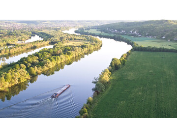 Barge on the river
